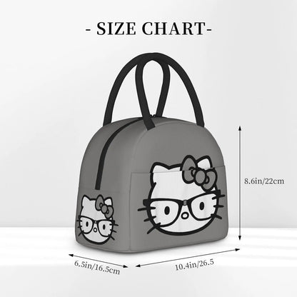 Hello Kitty Lunch Bags Portable Insulated Tote for Schools - ChildAngle