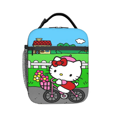 Hello Kitty Lunch Bag Portable Insulated Tote for Girls - ChildAngle