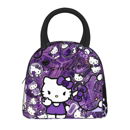 Hello Kitty Lunch Bags Portable Insulated Tote for Schools - ChildAngle