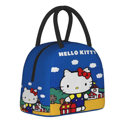 Hello Kitty Lunch Bags Portable Insulated Tote for Schools - ChildAngle