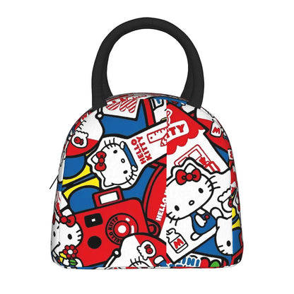 Hello Kitty Lunch Bags Portable Insulated Tote for Schools - ChildAngle