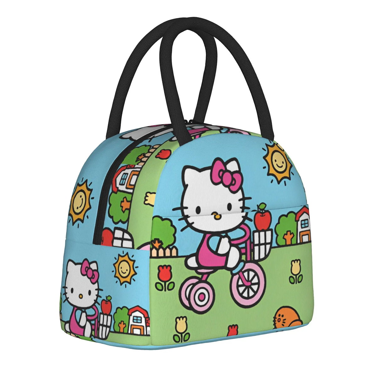 Hello Kitty Lunch Bags Portable Insulated Tote for Schools - ChildAngle