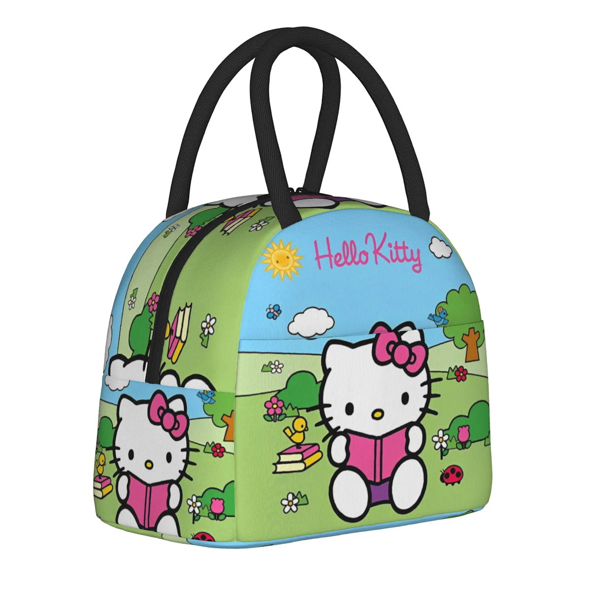 Hello Kitty Lunch Bags Portable Insulated Tote for Schools - ChildAngle