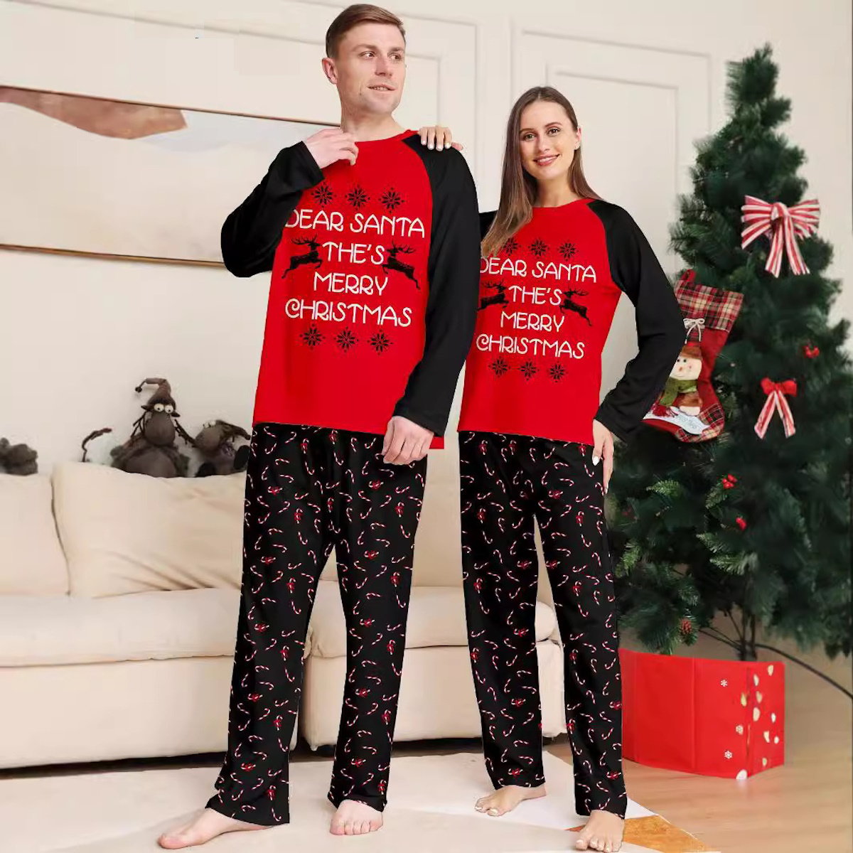 Matching Family Pajamas Set Merry Christmas Dear Santa - ChildAngle