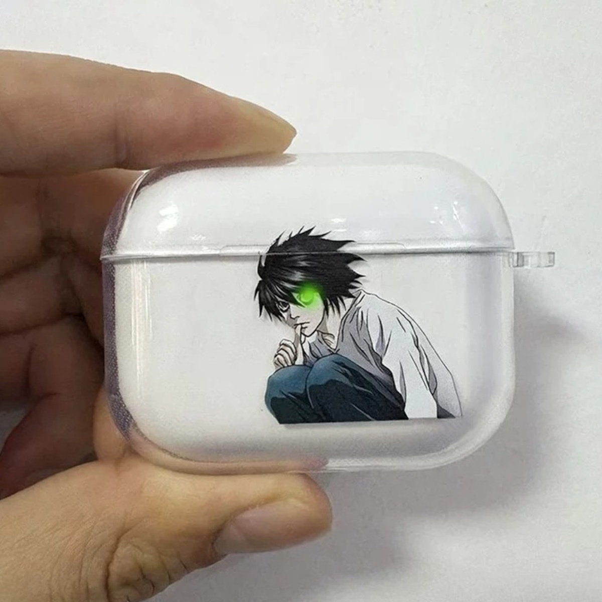 Death Note AirPods Case Mikami L Ryuk AirPods Case White airpod case with anime character - ChildAngle