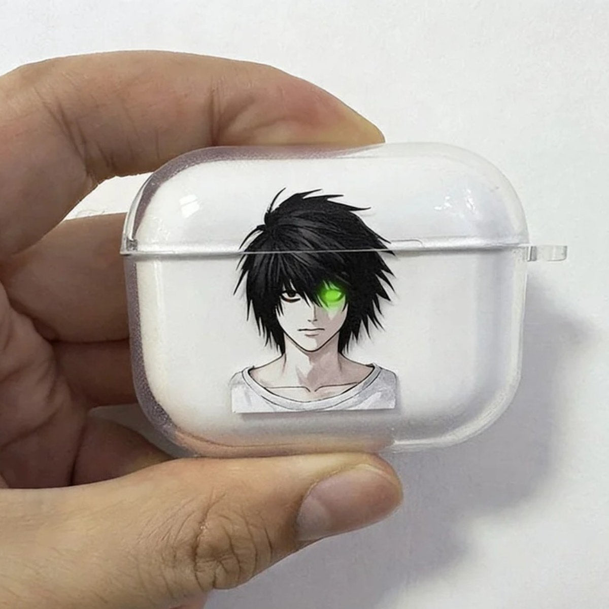Death Note AirPods Case Mikami L Ryuk AirPods Case White airpod case with anime character - ChildAngle