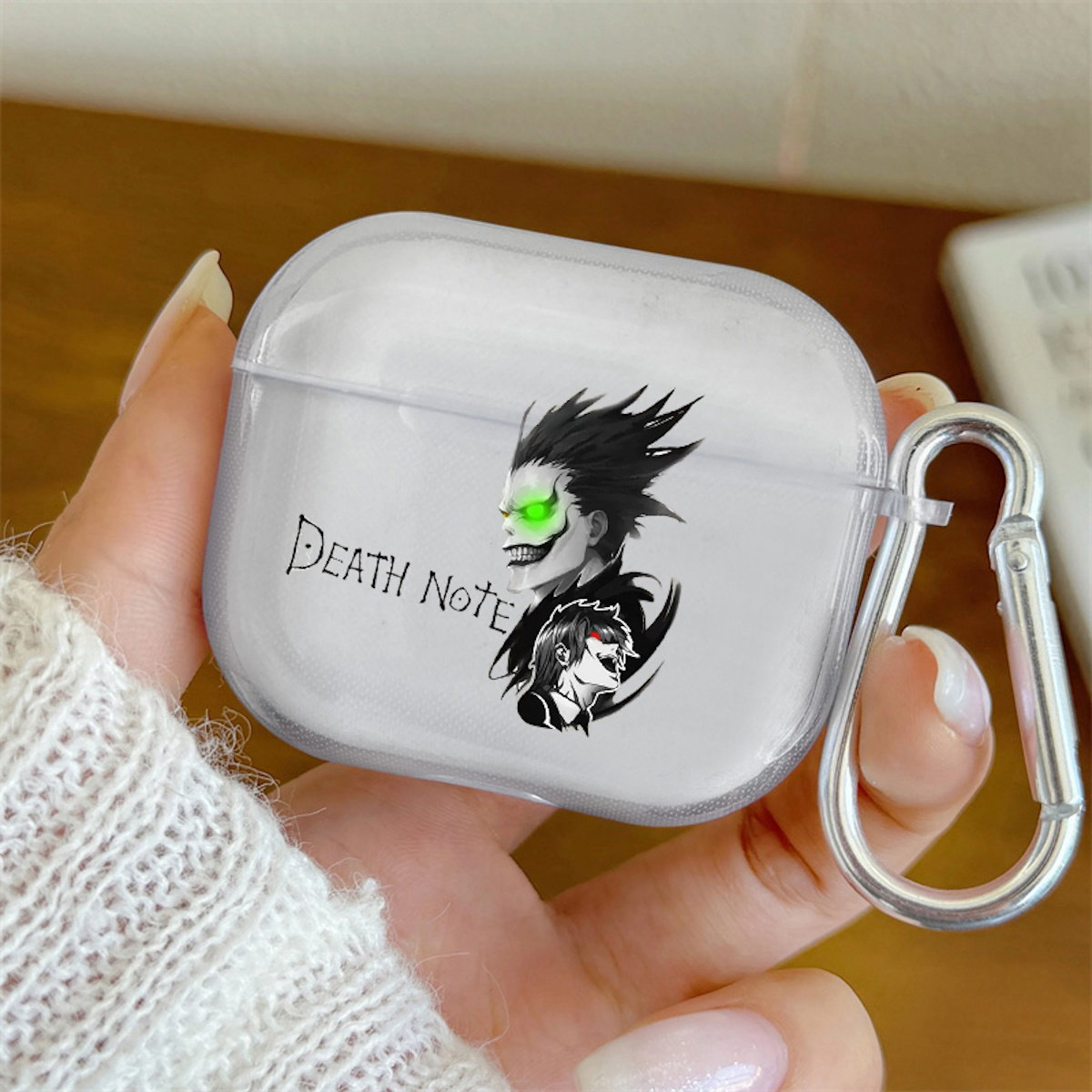Death Note AirPods Case Mikami L Ryuk AirPods Case White airpod case with anime character - ChildAngle