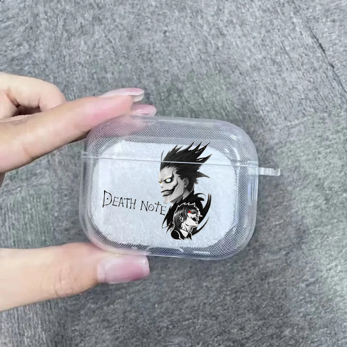Death Note AirPods Case Mikami L Ryuk AirPods Case White airpod case with anime character - ChildAngle