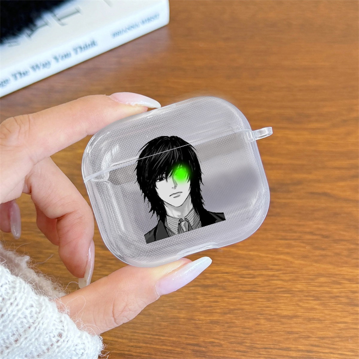 Death Note AirPods Case Mikami L Ryuk AirPods Case White airpod case with anime character - ChildAngle