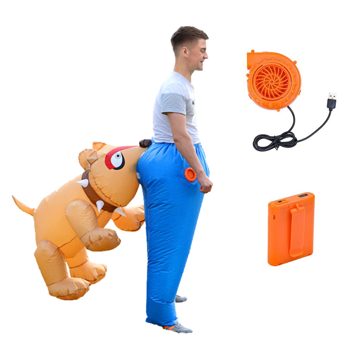 Teens and Adults Dog Bite Butt Inflatable Costumes - ChildAngle
