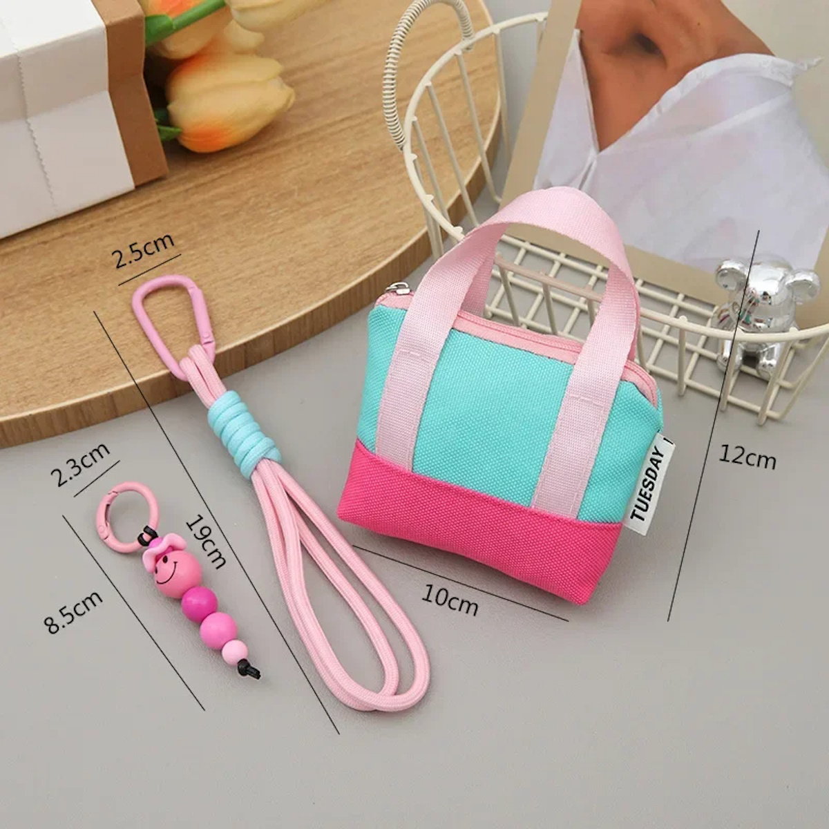 Set of canvas colorful small handbags with straps for AirPods and all Earphones - ChildAngle Universal AirPods Case