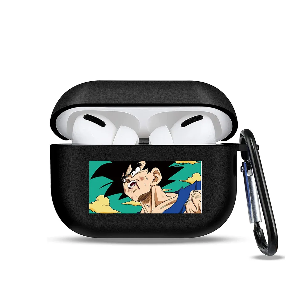 Dragon Ball Z AirPod Case Black Wukong Earphone Protective Case Anime Cartoon