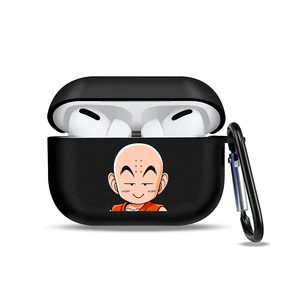 Dragon Ball Z AirPod Case Black Wukong Earphone Protective Case Anime Cartoon