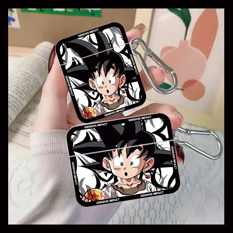 Dragon Ball Z AirPod Case Black Wukong Earphone Protective Case Anime Cartoon