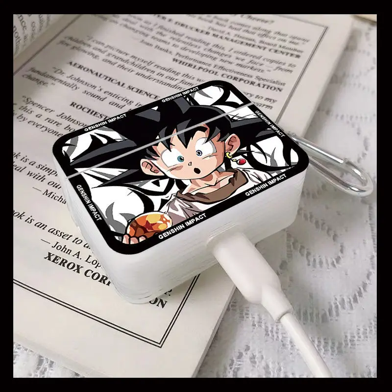 Dragon Ball Z AirPod Case Black Wukong Earphone Protective Case Anime Cartoon