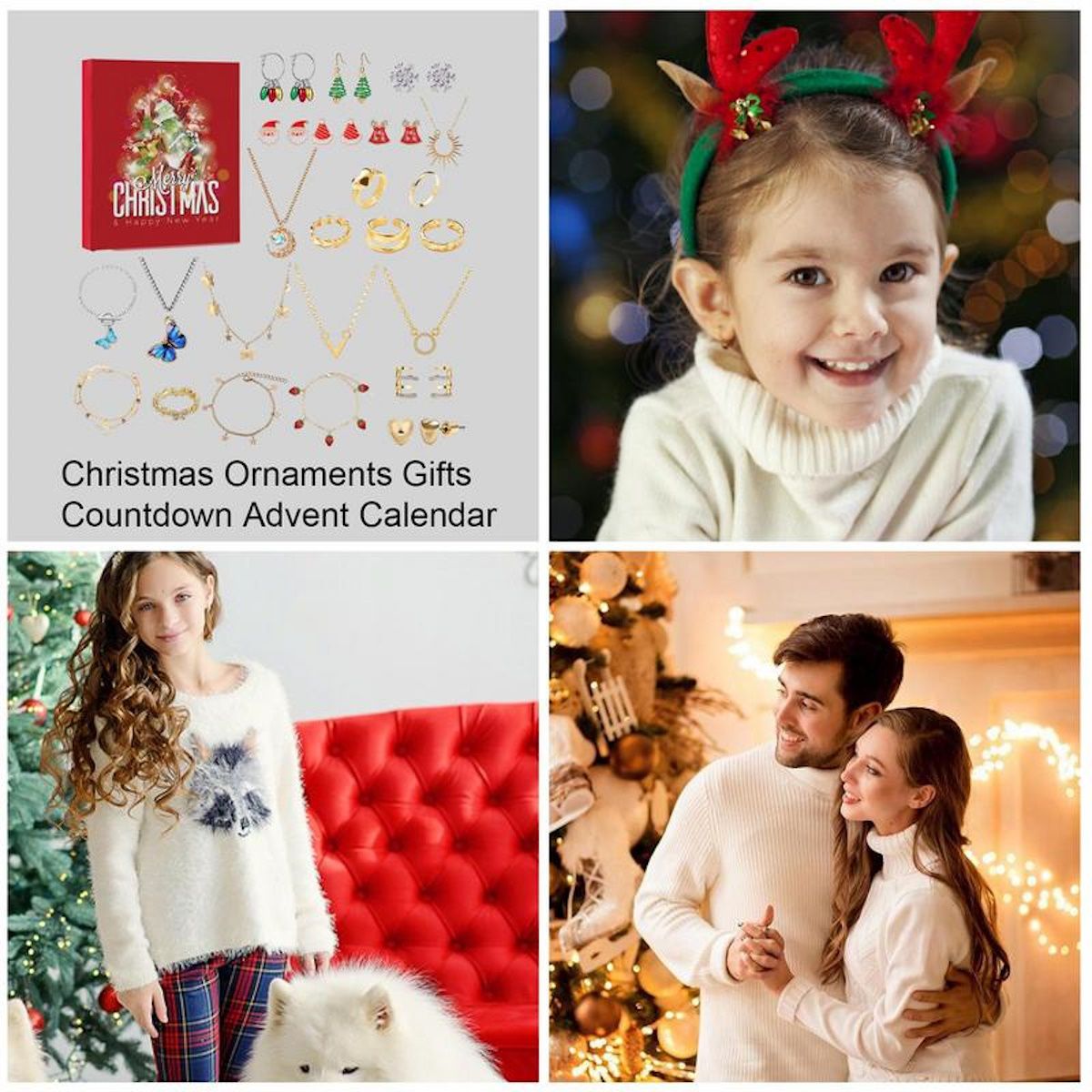 Teens Advent Calendar Jewelry Advent Calendar for Girls Earring Advent Calendar Christmas Calendar Necklace Earrings - ChildAngle