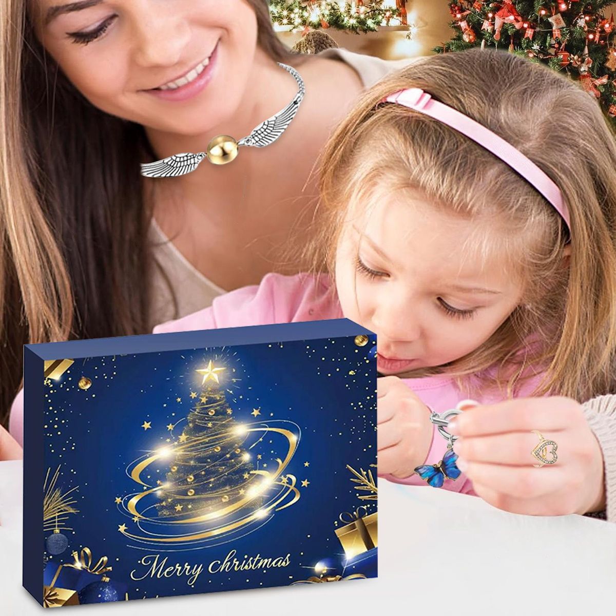 Teens Advent Calendar Jewelry Advent Calendar for Girls Earring Advent Calendar Christmas Calendar Necklace Earrings - ChildAngle
