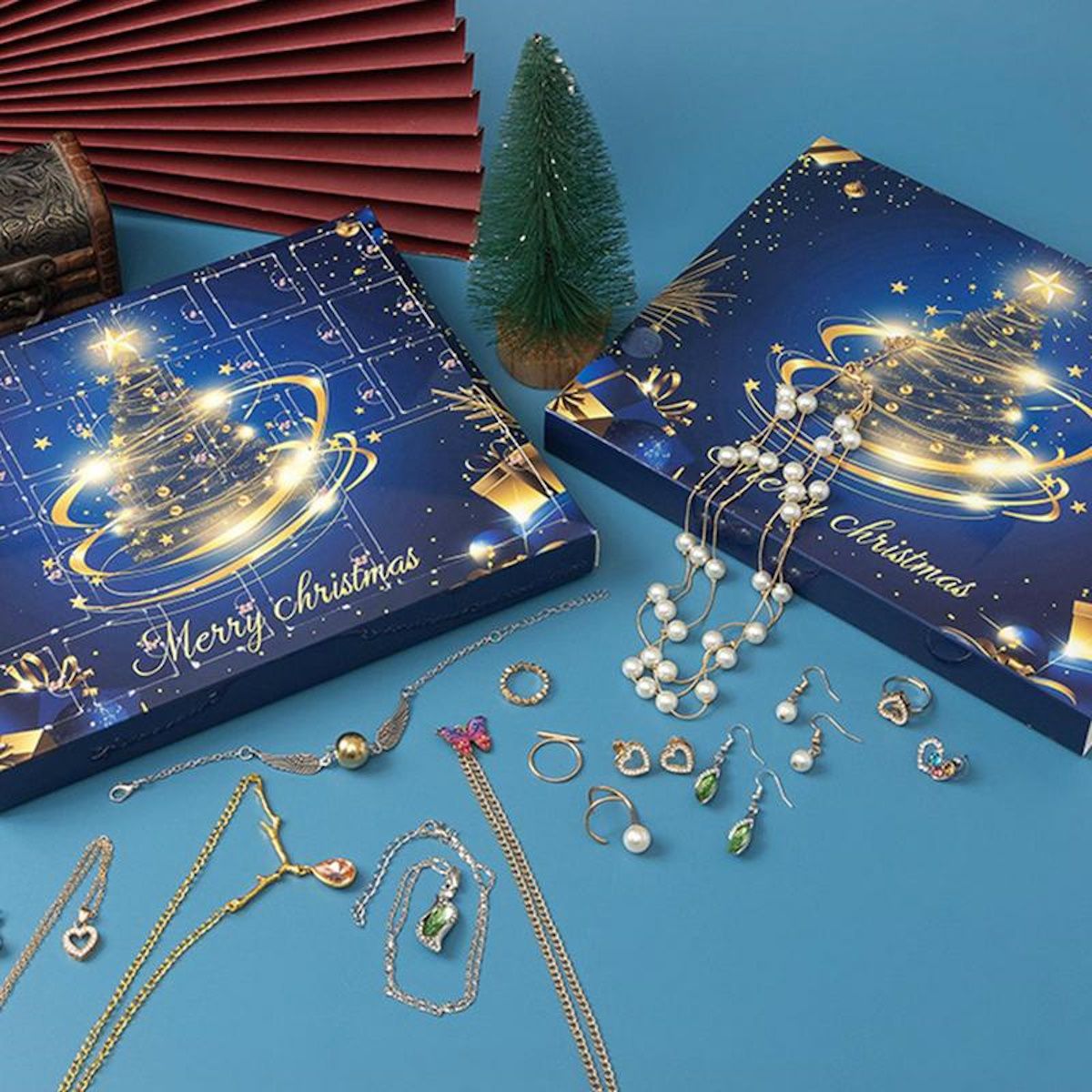 Teens Advent Calendar Jewelry Advent Calendar for Girls Earring Advent Calendar Christmas Calendar Necklace Earrings - ChildAngle