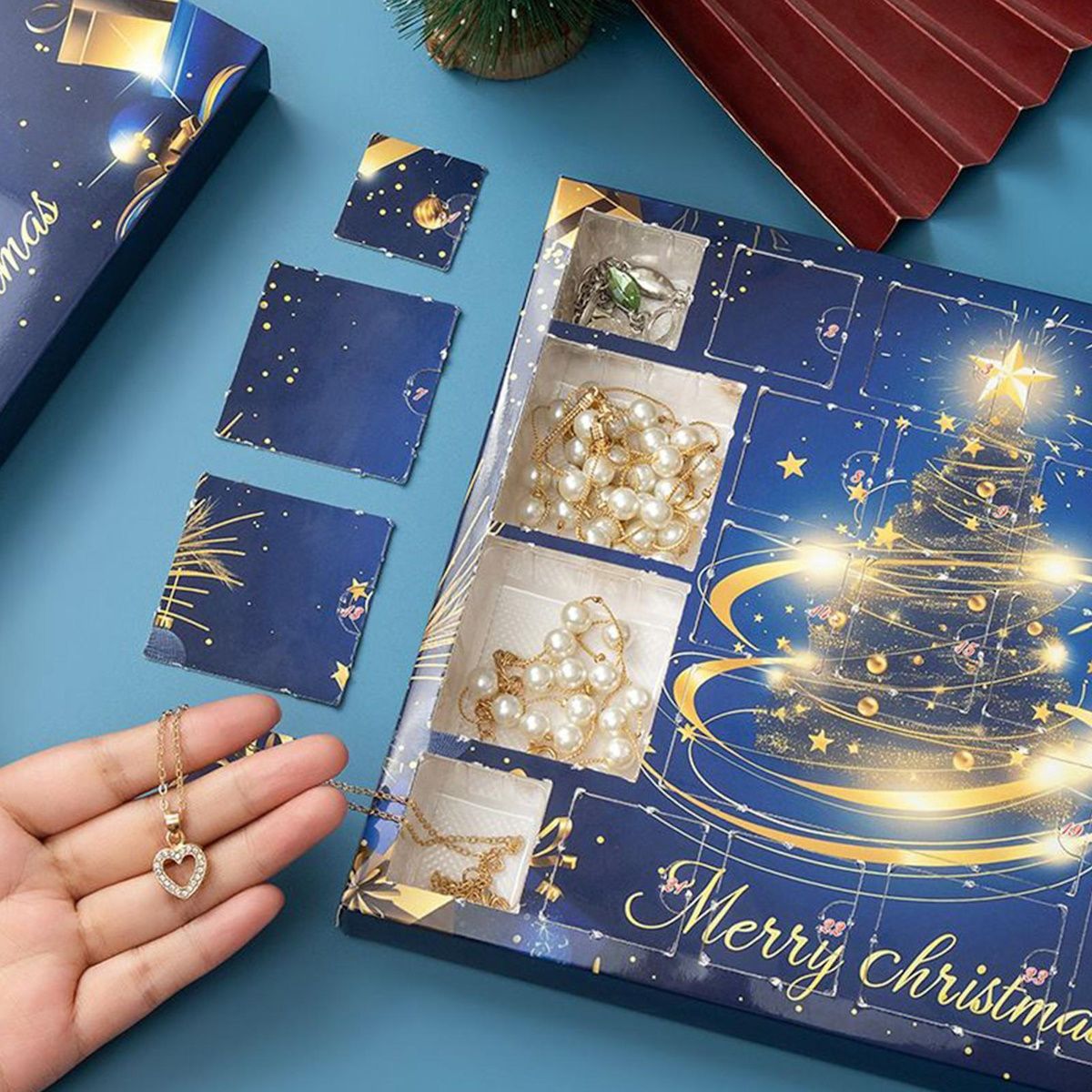 Teens Advent Calendar Jewelry Advent Calendar for Girls Earring Advent Calendar Christmas Calendar Necklace Earrings - ChildAngle