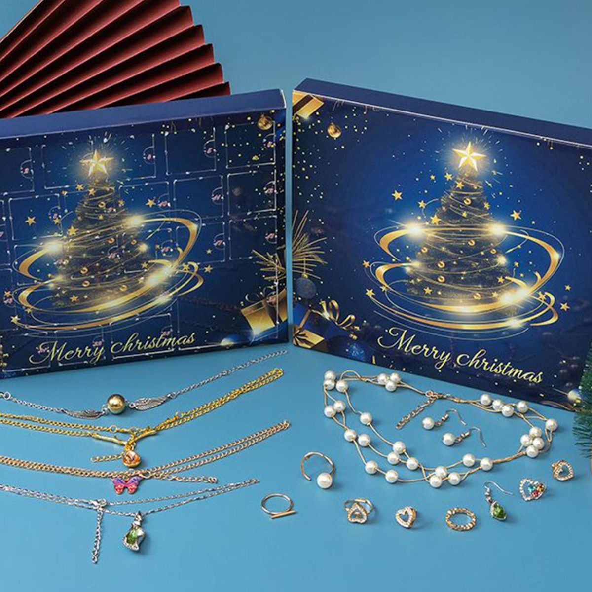 Teens Advent Calendar Jewelry Advent Calendar for Girls Earring Advent Calendar Christmas Calendar Necklace Earrings - ChildAngle