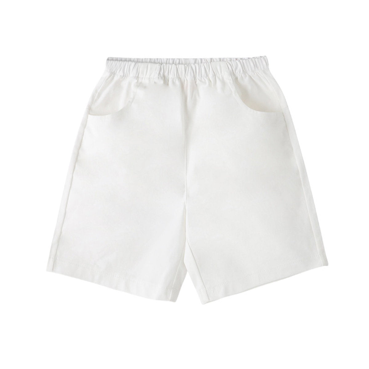 Family Matching Outfits Solid Color Green T-Shirts and Shorts with Sleeveless Halter Neck Dress - ChildAngle