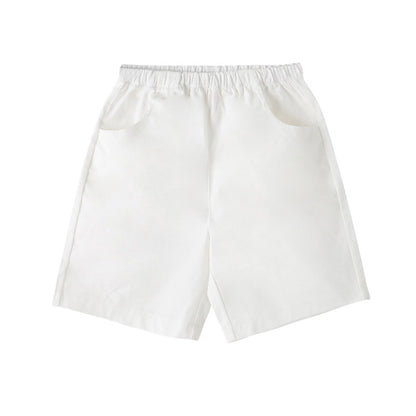 Family Matching Outfits Solid Color Green T-Shirts and Shorts with Sleeveless Halter Neck Dress - ChildAngle