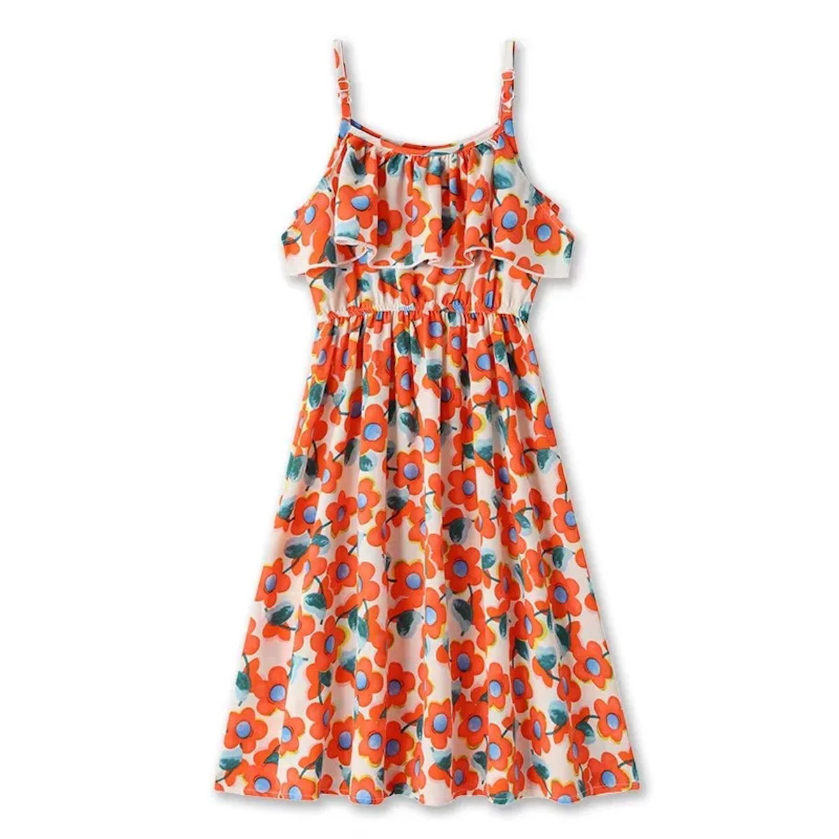 Off-Shoulder Flower Print Family Matching Dress White Shirts and Flower Print Shirts Shorts - ChildAngle Family Matching Swimsuits for Beach