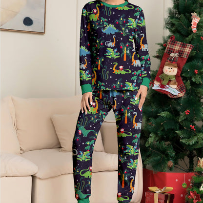 Allover dinosaur print family matching pajama set - ChildAngle Christmas Family Matching Pajama Set