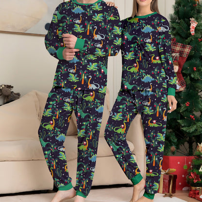 Allover dinosaur print family matching pajama set - ChildAngle Christmas Family Matching Pajama Set