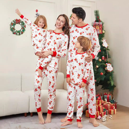 Allover Print Long Sleeve Gingerbread Family Pajamas - ChildAngle