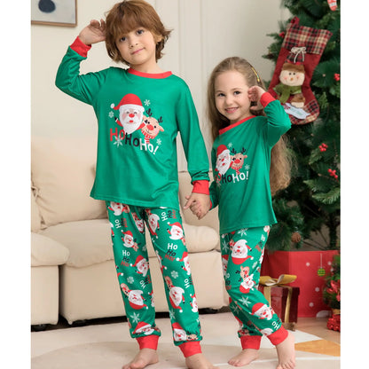 Weihnachtspyjama-Set für die ganze Familie, Weihnachtsmann, Rentier, Weihnachtsnachtwäsche, Nachtwäsche, Pyjama-Set