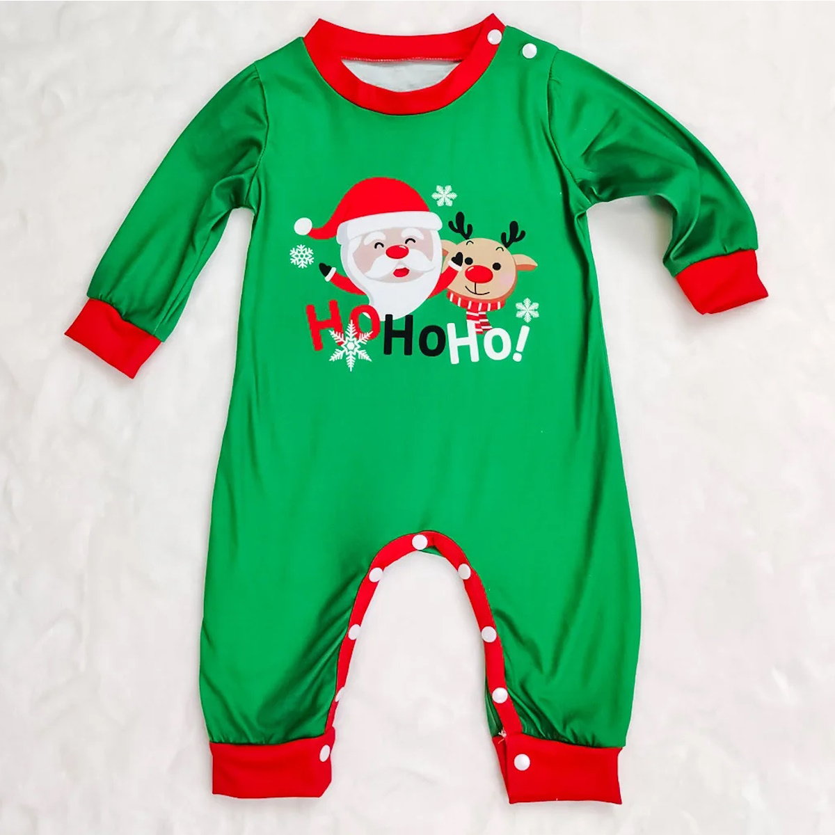 Family Matching Christmas Pajamas Set Santa Claus Reindeer Xmas Nightwear Sleepwear PJs Set - ChildAngle