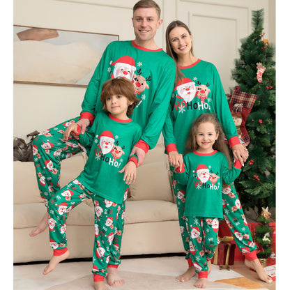 Family Matching Christmas Pajamas Set Santa Claus Reindeer Xmas Nightwear Sleepwear PJs Set - ChildAngle