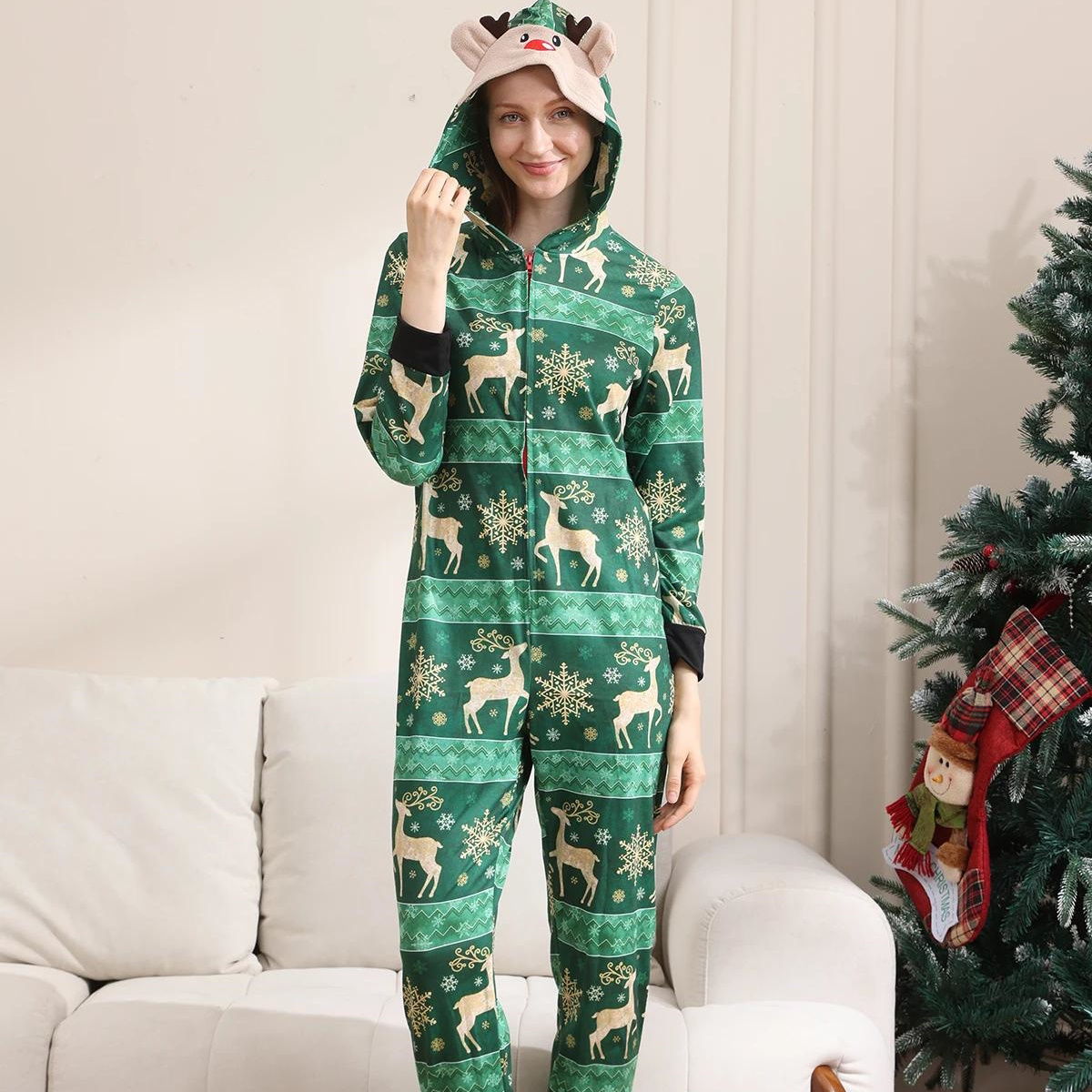 Family Matching Christmas PJS Onesie Pyjamas Santa Pola Bear Reindeer Pajama Set - ChildAngle