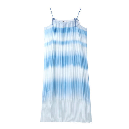 Family Matching Outfits Blue Striped Matching Family Shirts and Ruffle Stripe Slip Dress - ChildAngle