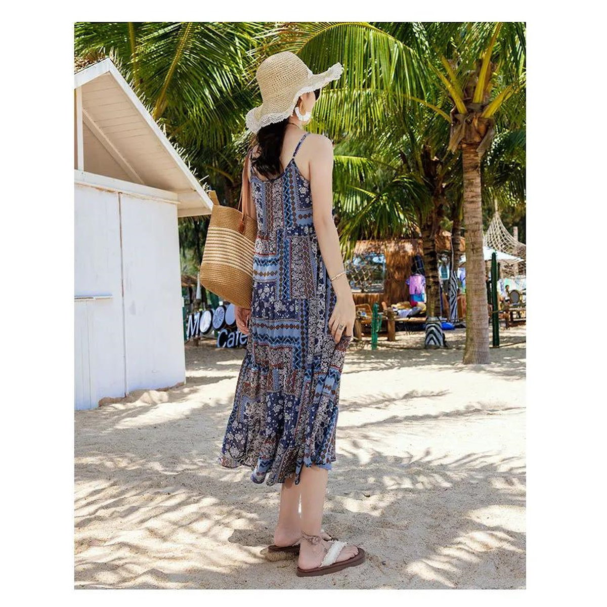 Family Matching Dress Boho Strap Dress and Shorts and Shirt Set - ChildAngle