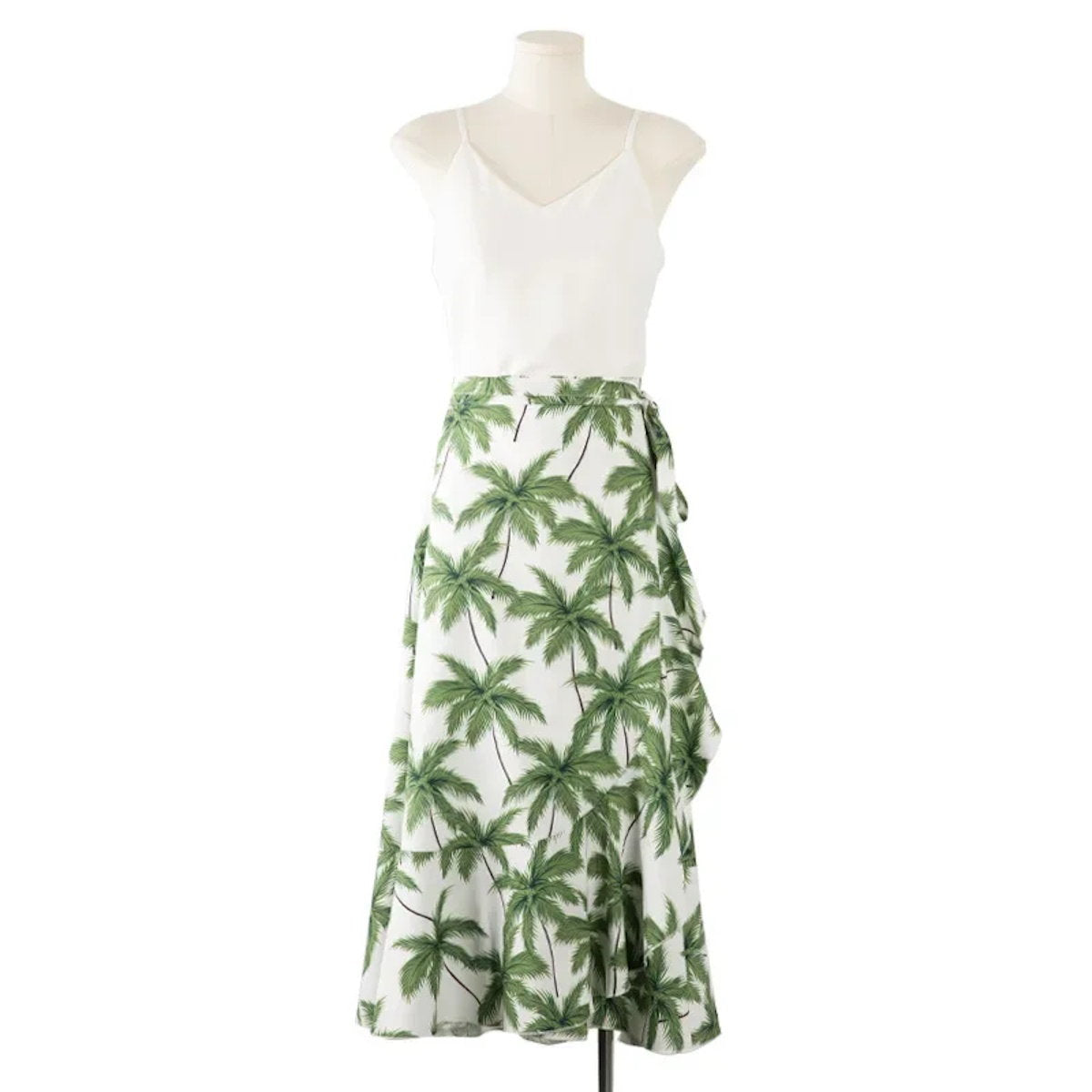 Tropical Plant Palm Tree Polo Shirts and Shorts Set and White Vest with Palm Tree Skirt - ChildAngle