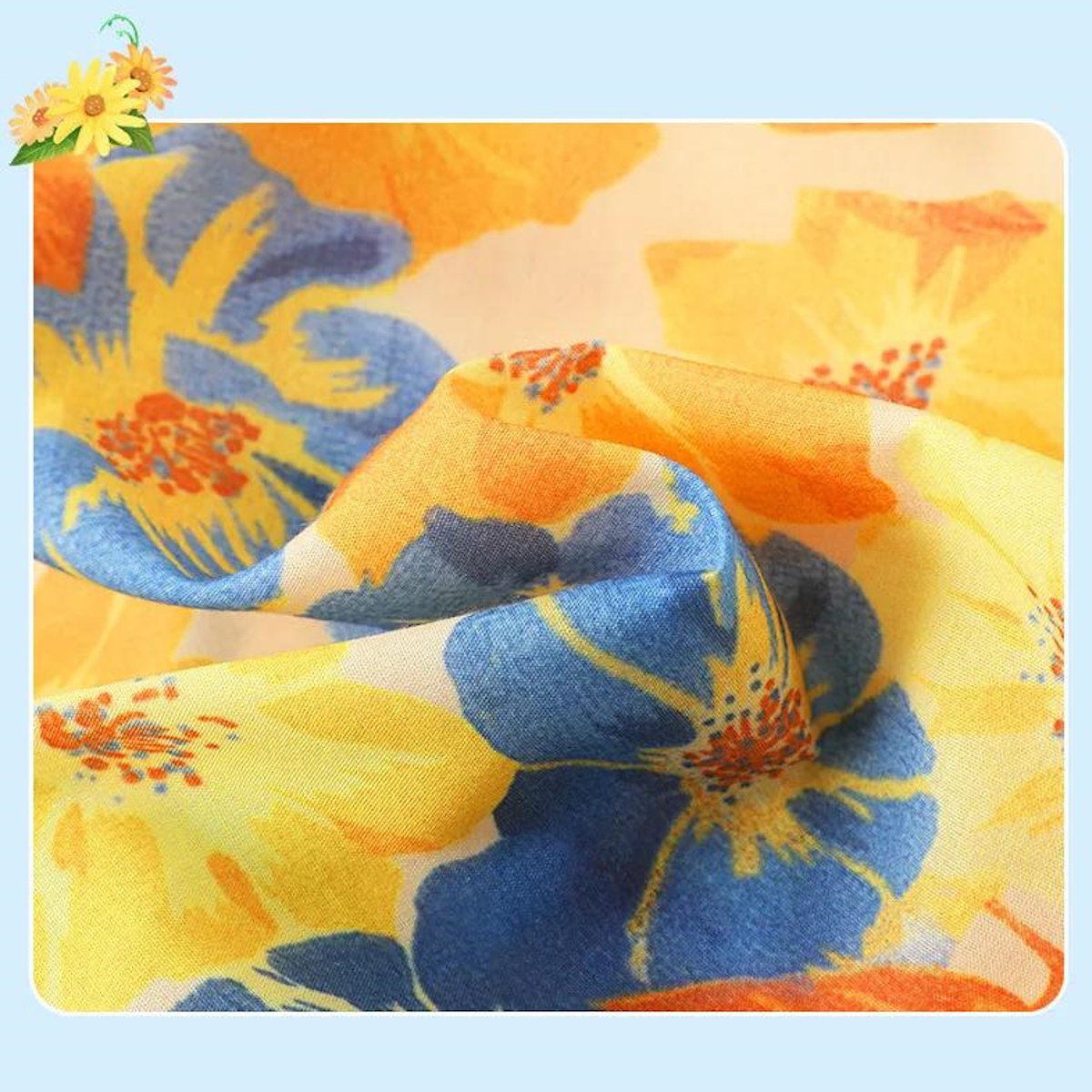 Family Matching Outfits Flower Print Half Sleeve Dress with Flower Print Polo Shirts with Shorts - ChildAngle