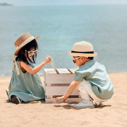 Family Matching Outfits Green Ruffle Neck Tank Top Maxi Dresses and Green Polo Shirts and Shorts - ChildAngle