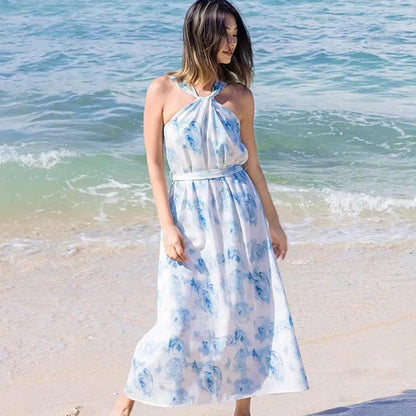 Family Matching Outfits Blue Shorts White Shorts and Tie Dye Cross Front Dress - ChildAngle