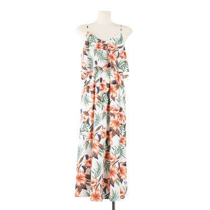 Flower Print Tropical Layered Family Matching Dress and Shirts Shorts Slip Dress Set - ChildAngle