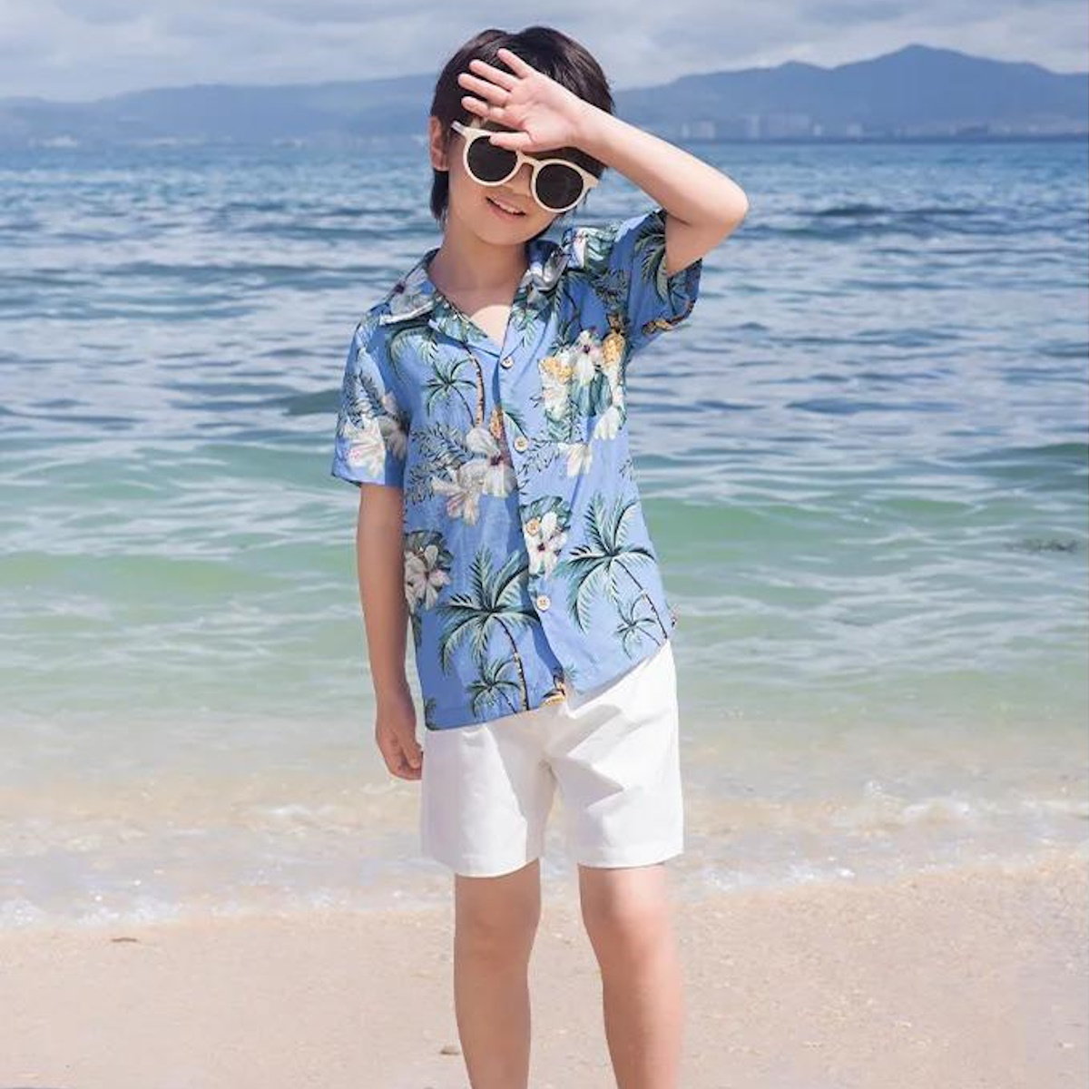 Family Matching Outfits Floral T-Shirts and Backless Strappy Slip Dress - ChildAngle