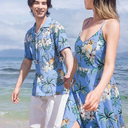 Family Matching Outfits Floral T-Shirts and Backless Strappy Slip Dress - ChildAngle