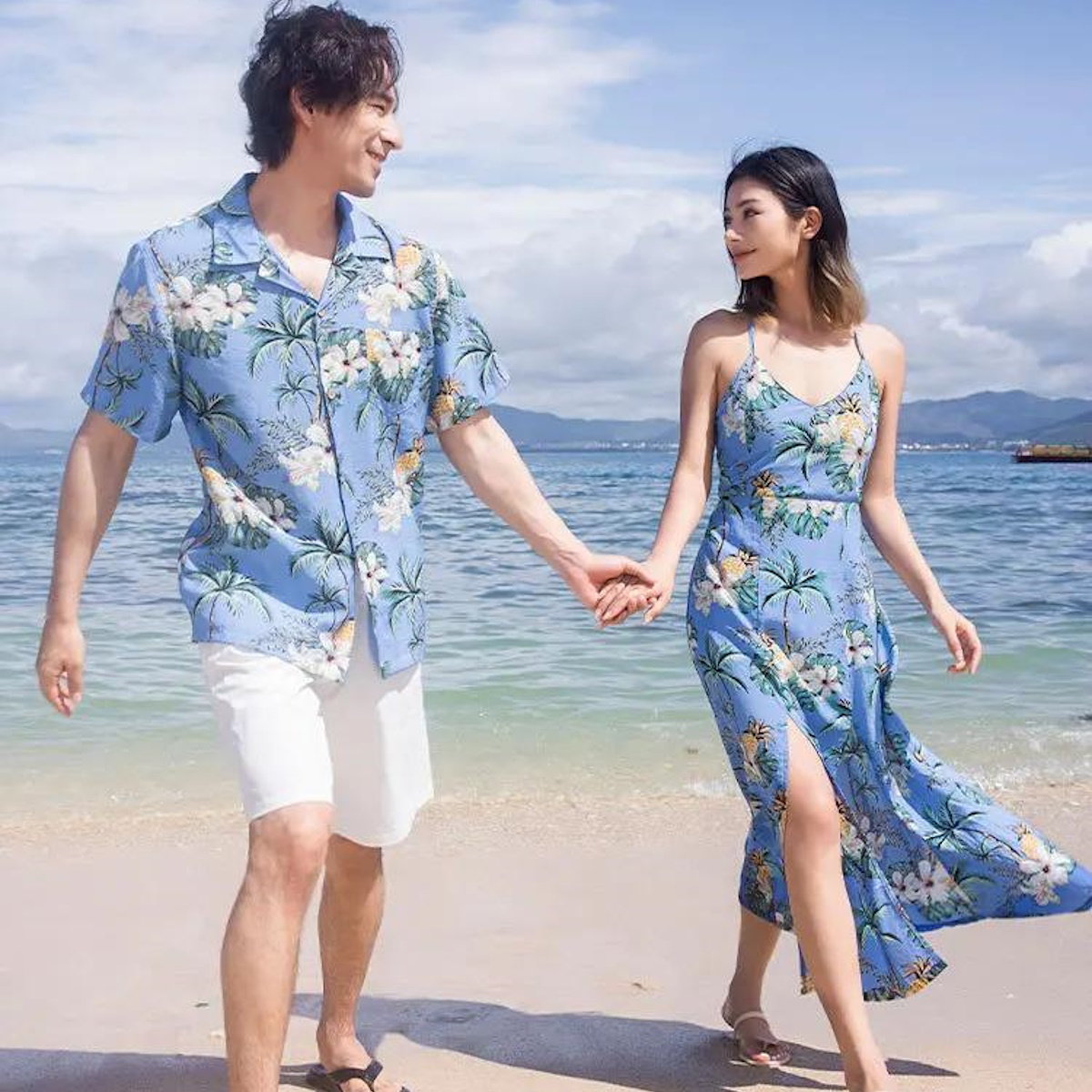 Family Matching Outfits Floral T-Shirts and Backless Strappy Slip Dress - ChildAngle