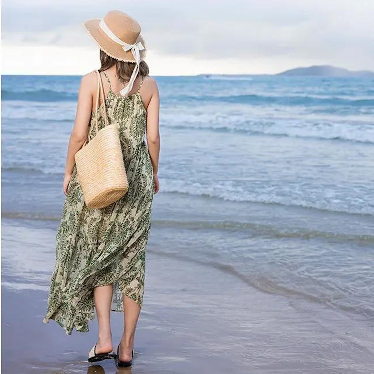 Family Matching Outfits Palm Leaves Tropical Maxi Dress and Shirts Set - ChildAngle
