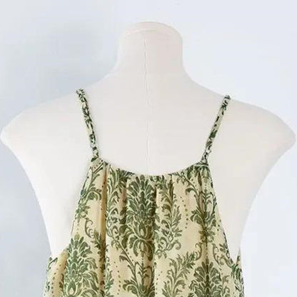 Family Matching Outfits Palm Leaves Tropical Maxi Dress and Shirts Set - ChildAngle