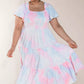 Family Matching Dress Tie Dye Mommy and Me Summer Dress