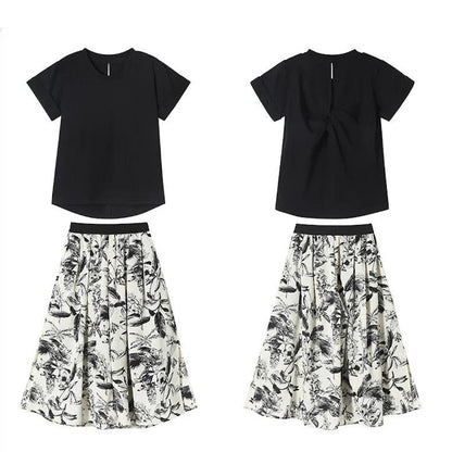 Matching Family Outfits Palm Leaves Outfits Dress and T-Shirts Set - ChildAngle