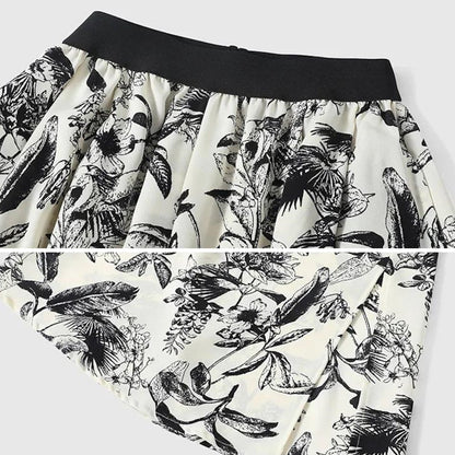 Matching Family Outfits Palm Leaves Outfits Dress and T-Shirts Set - ChildAngle