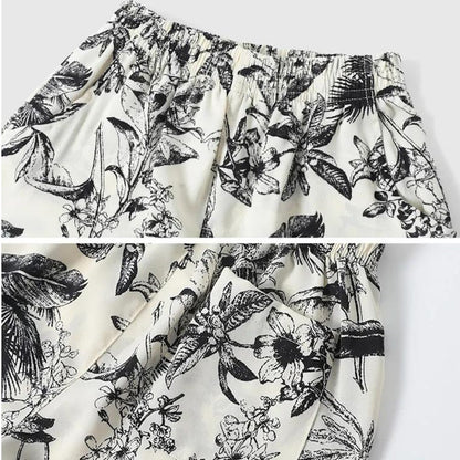 Matching Family Outfits Palm Leaves Outfits Dress and T-Shirts Set - ChildAngle